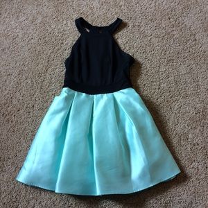 Black and Turquoise Homecoming Dress